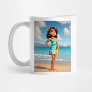 Hawaiian Girl Sticker #1 Mug